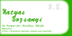 matyas bozsanyi business card