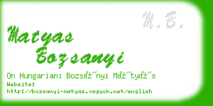 matyas bozsanyi business card